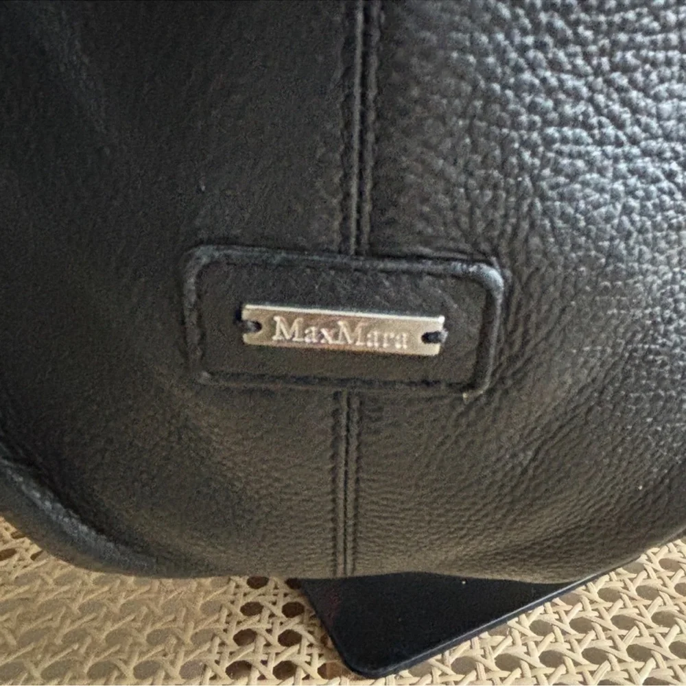 MaxMara Y2K Black Leather Fringe Bag